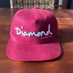 Diamond Supply Co. Burgundy SnapBack